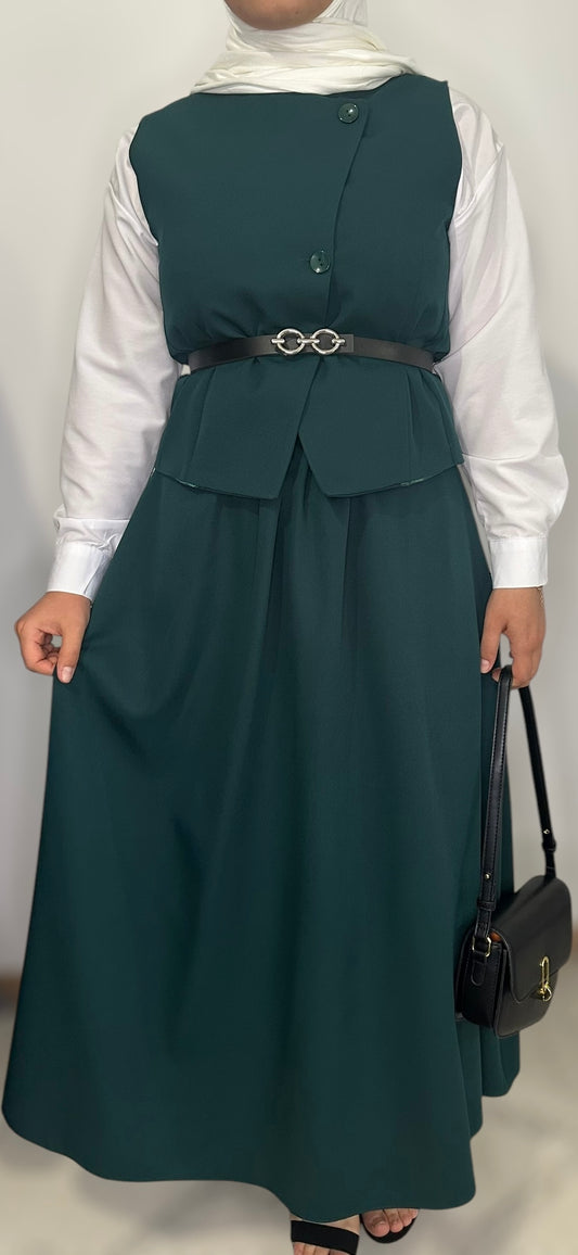 Ensemble jupe 2 pièces - Vert émeraude