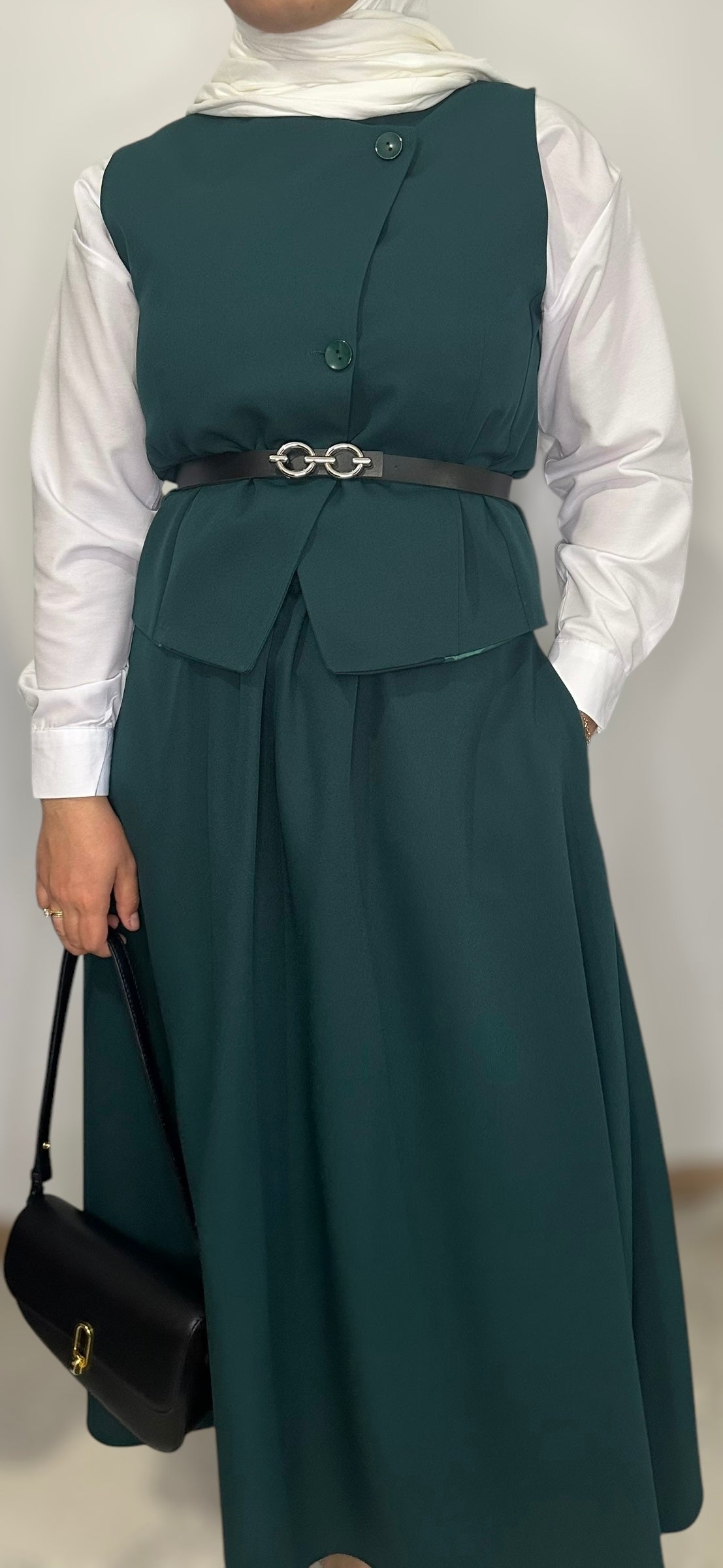 Ensemble jupe 2 pièces - Vert émeraude