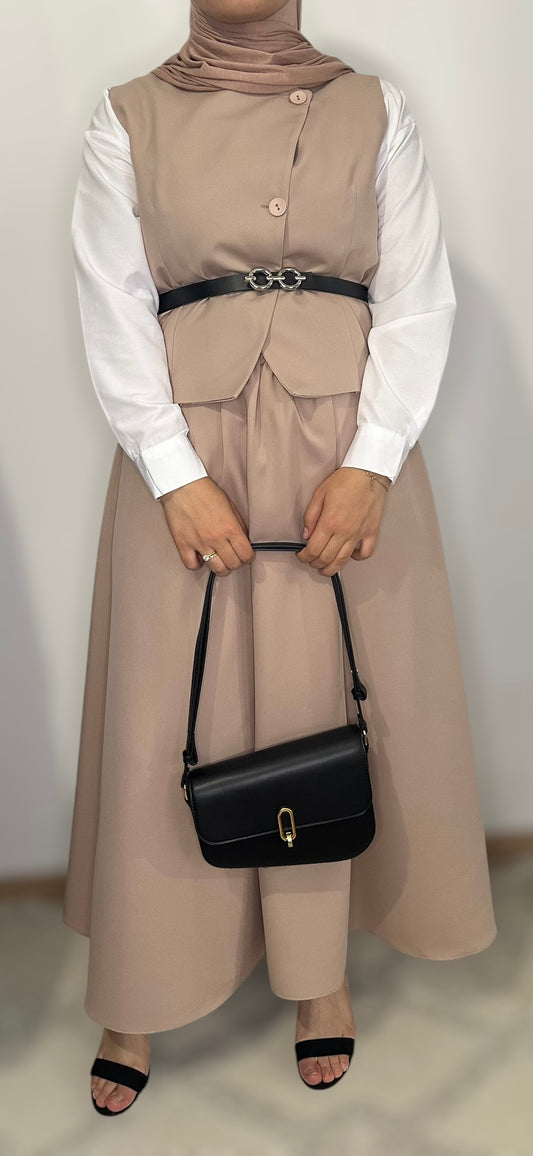 Ensemble jupe 2 pièces - Rose poudrée