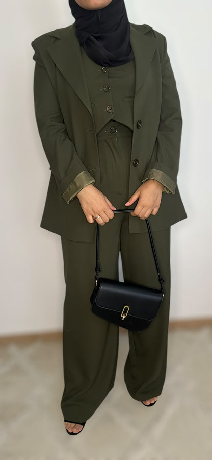 Ensemble blazer 3 pièces - Kaki