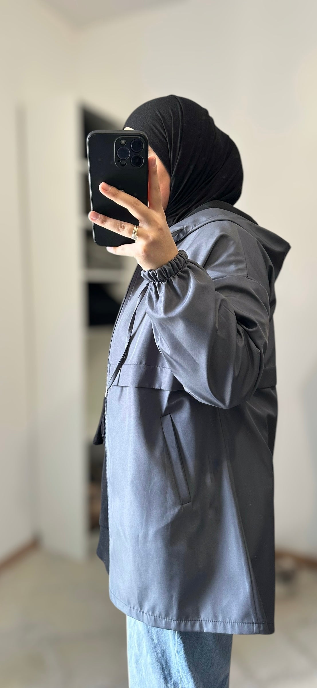 Veste de pluie - Bleu gris