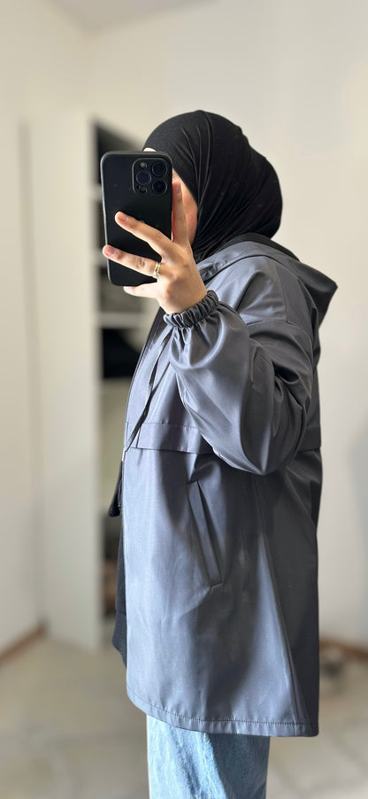 Veste de pluie - Bleu gris
