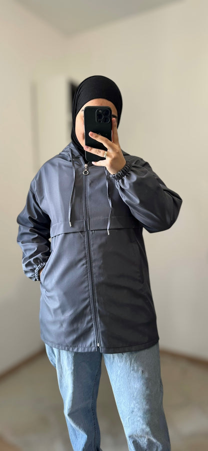Veste de pluie - Bleu gris