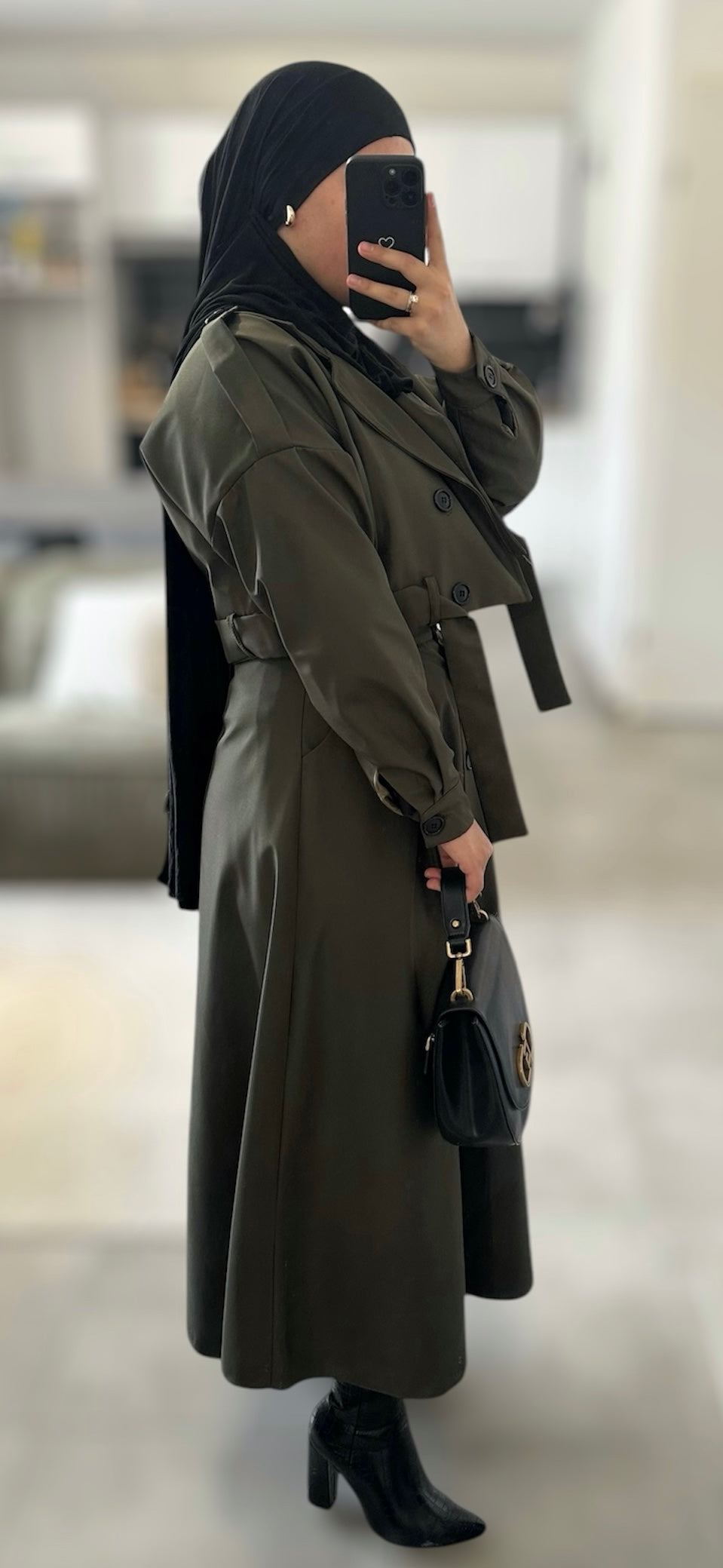 Ensemble trench-jupe - Kaki