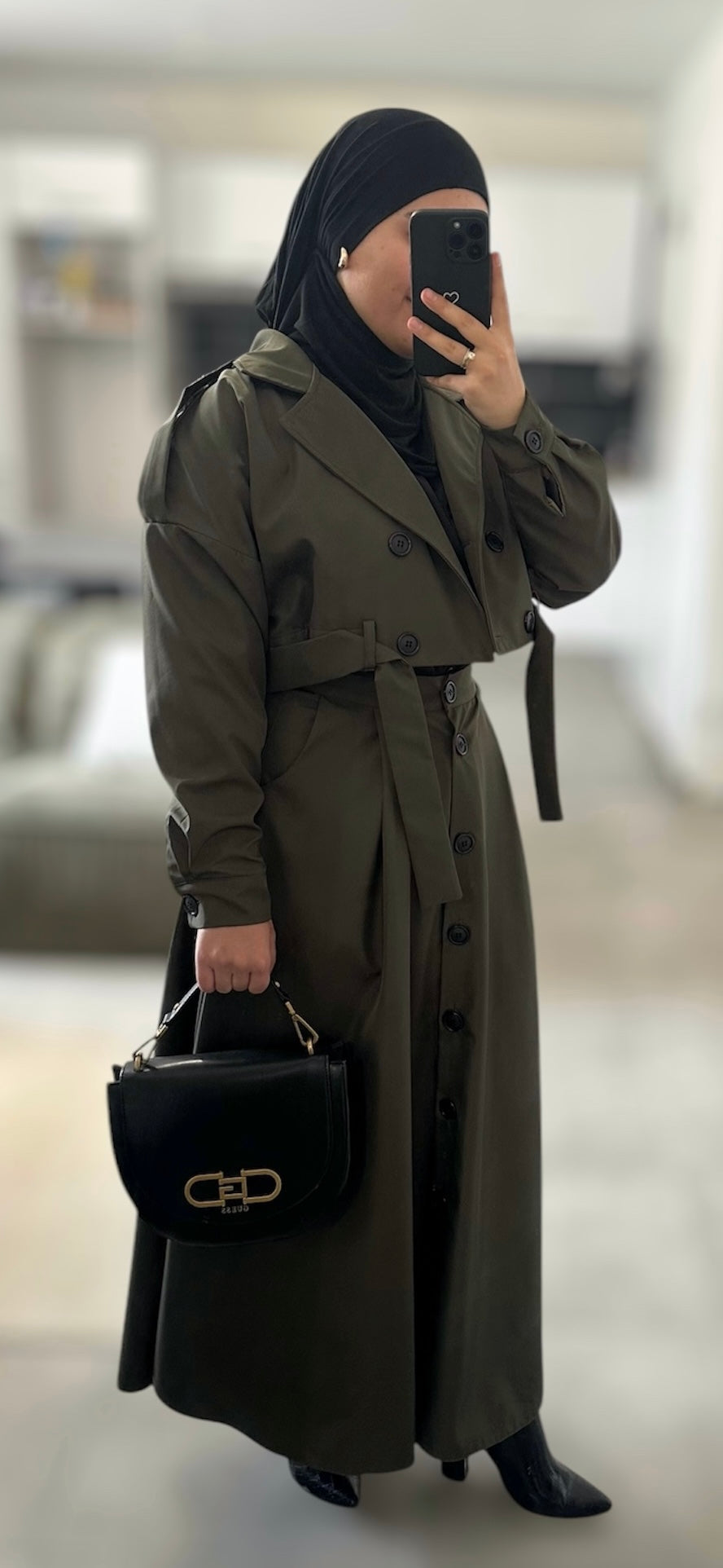 Ensemble trench-jupe - Kaki