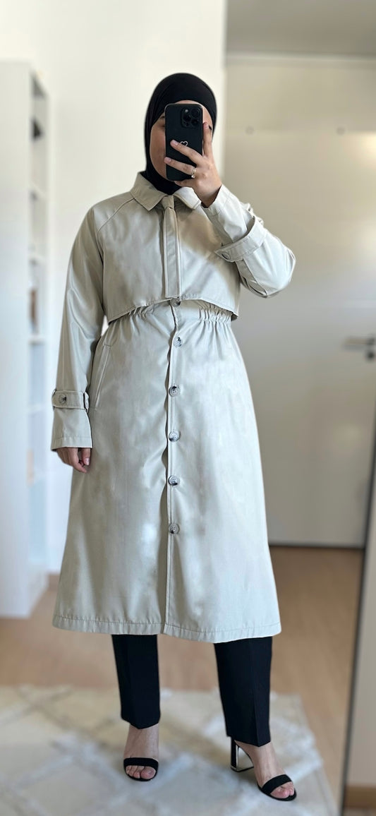 Trench de pluie - Blanc cassé