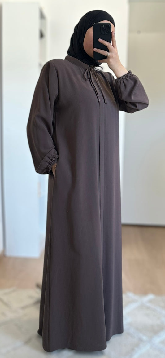 Abaya fine - Taupe foncé