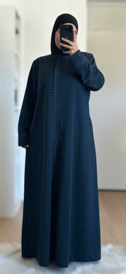 Abaya épaisse - Bleu nuit