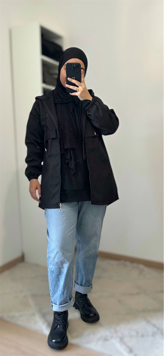 Veste de pluie - Noir
